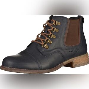 Josef Seibel Sienna 09 Ocean/Marone Navy Leather Lace Up Ankle Boots